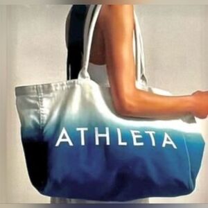 Athleta Beach Gym Yoga Blue Ombré 100% Cotton
Tote Bag with Handles NWOT